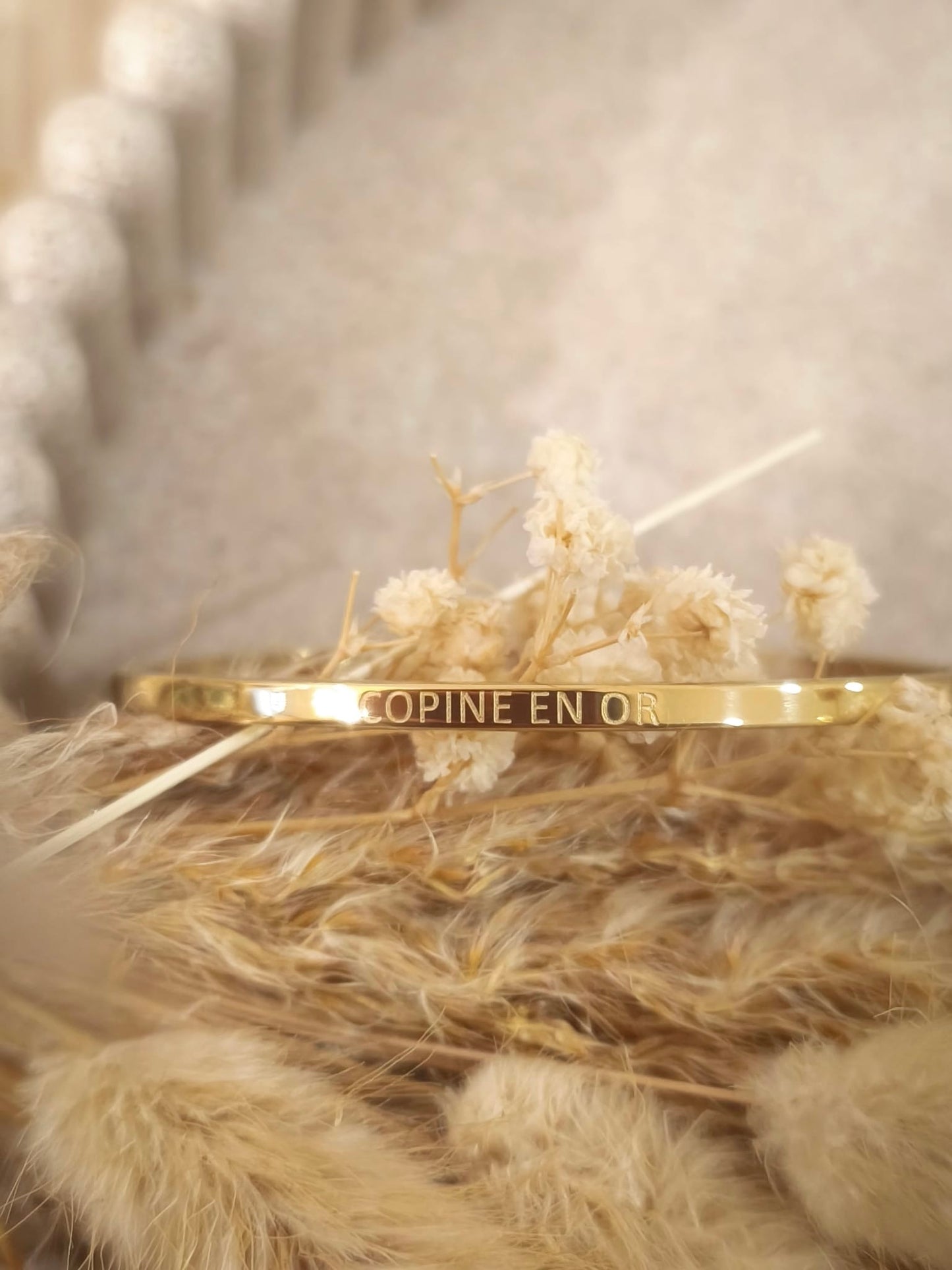 Jonc Copine en or en acier inoxydable