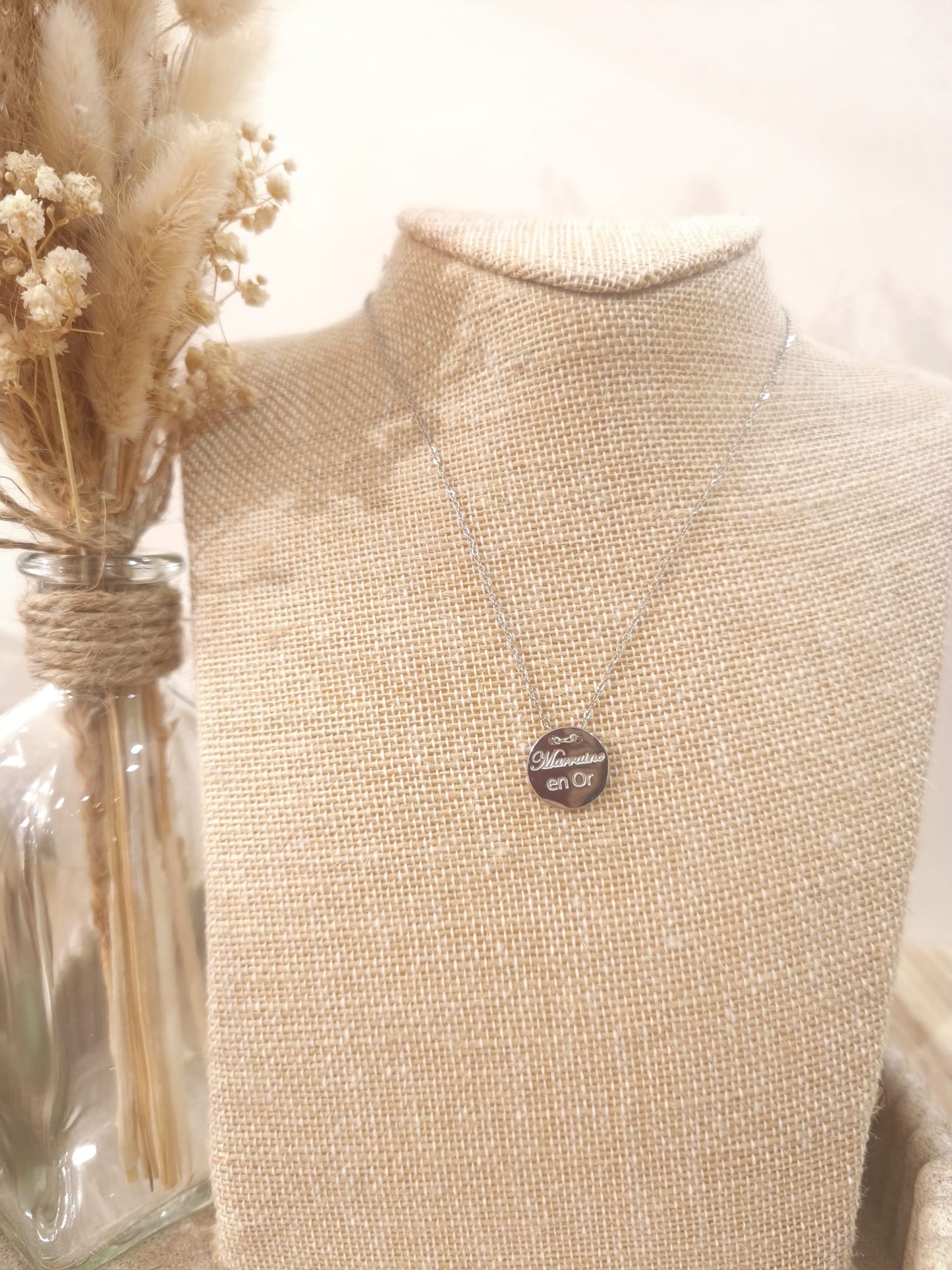 Collier Marraine en Or en acier inoxydable