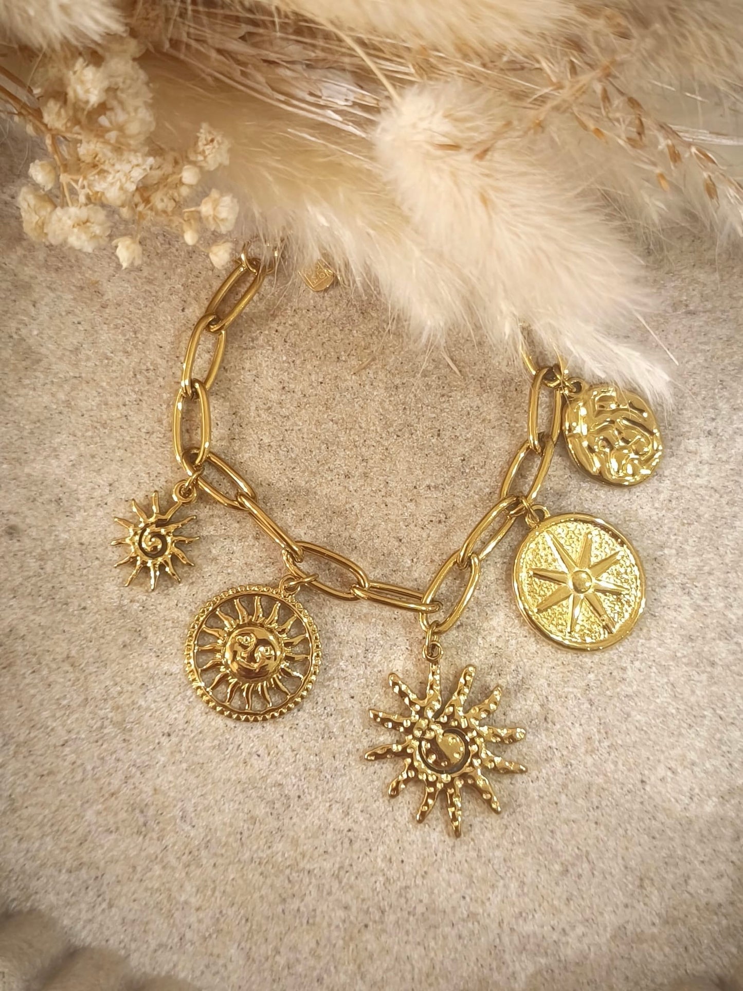 Bracelet Théo à breloques en acier inoxydable