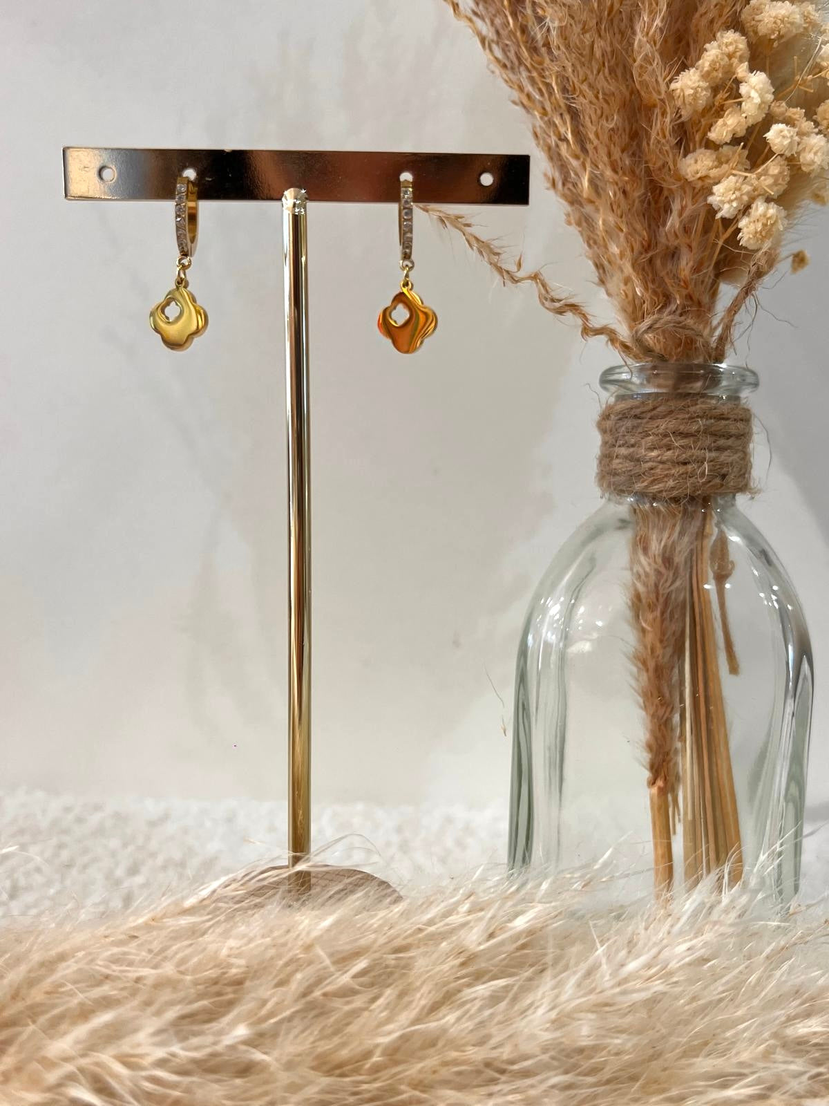 Boucles d’oreilles à breloques Énora en acier inoxydable