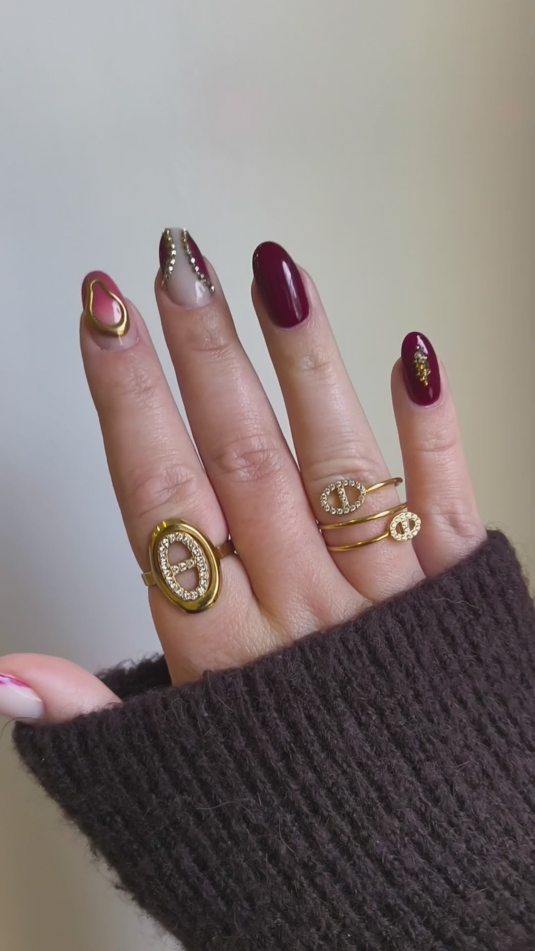 Bague Leslie en acier inoxydable