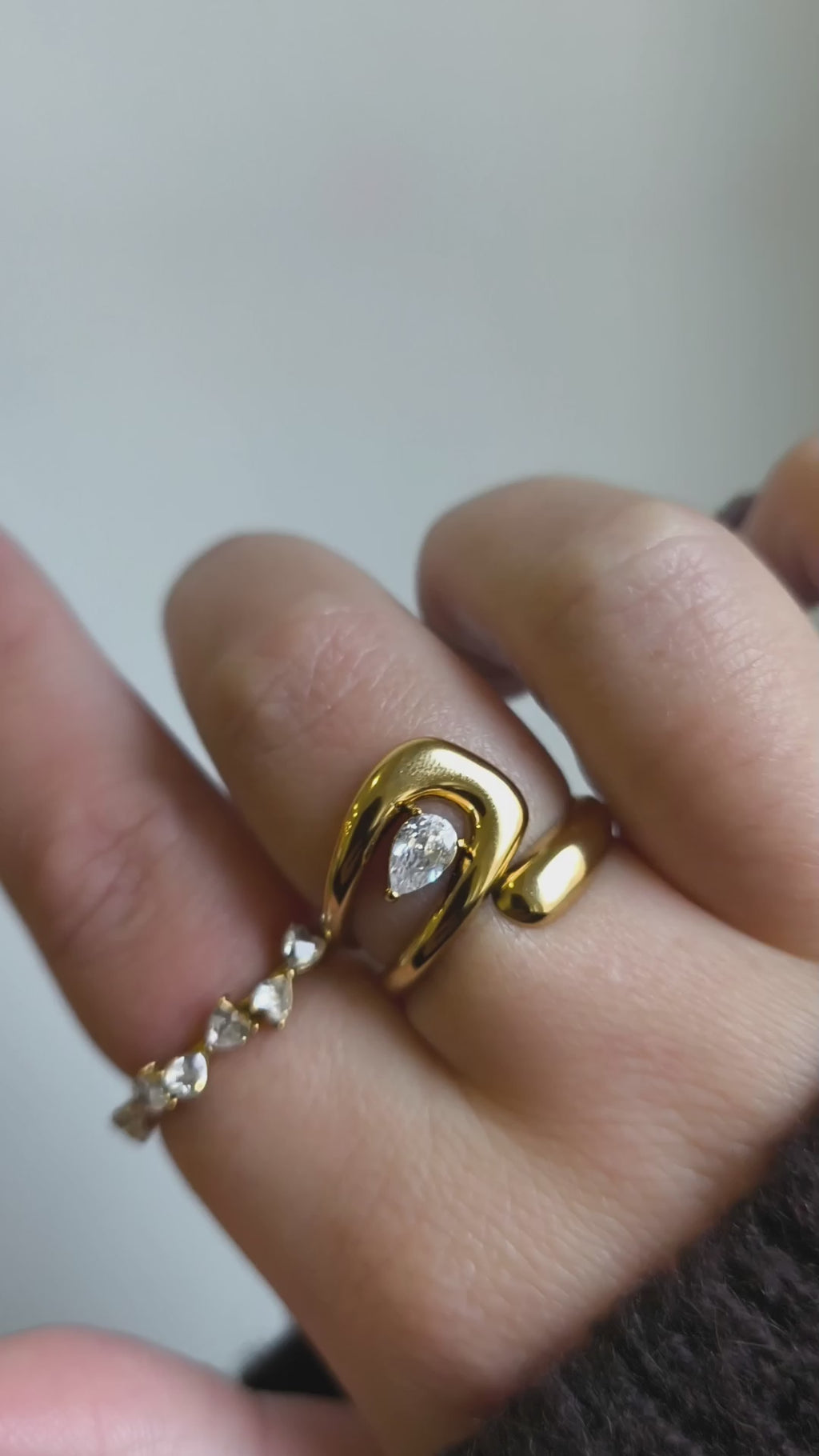 Bague Adélina en acier inoxydable