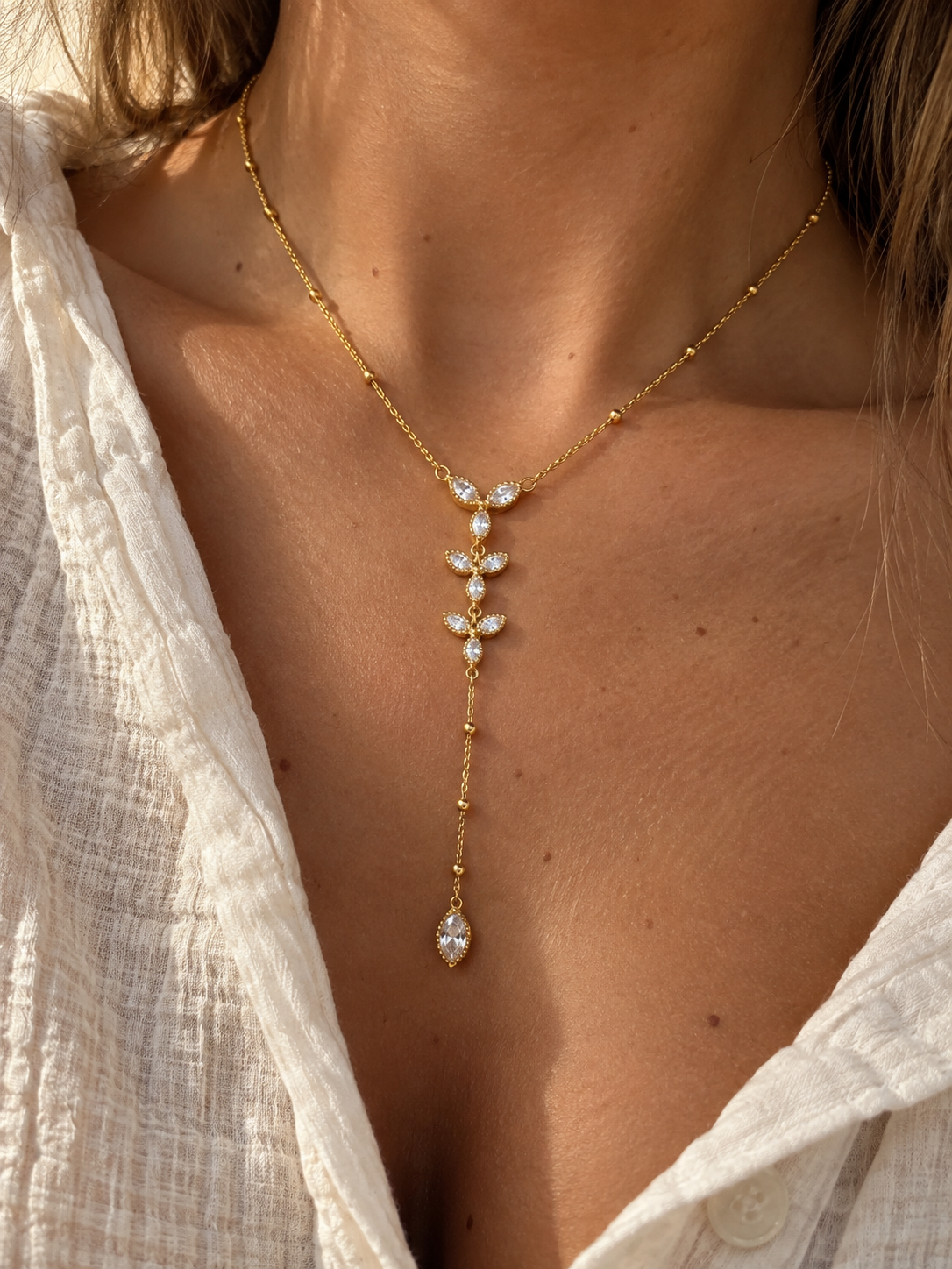 Collier Y Lucia en acier inoxydable