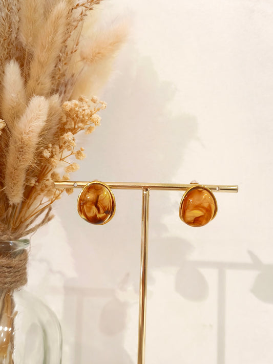 Boucles d’oreilles Carine en acier inoxydable