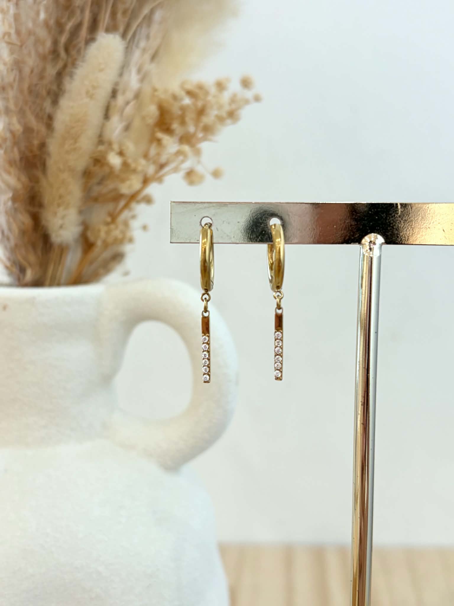 Boucles d'oreilles Fanny en acier inoxydable