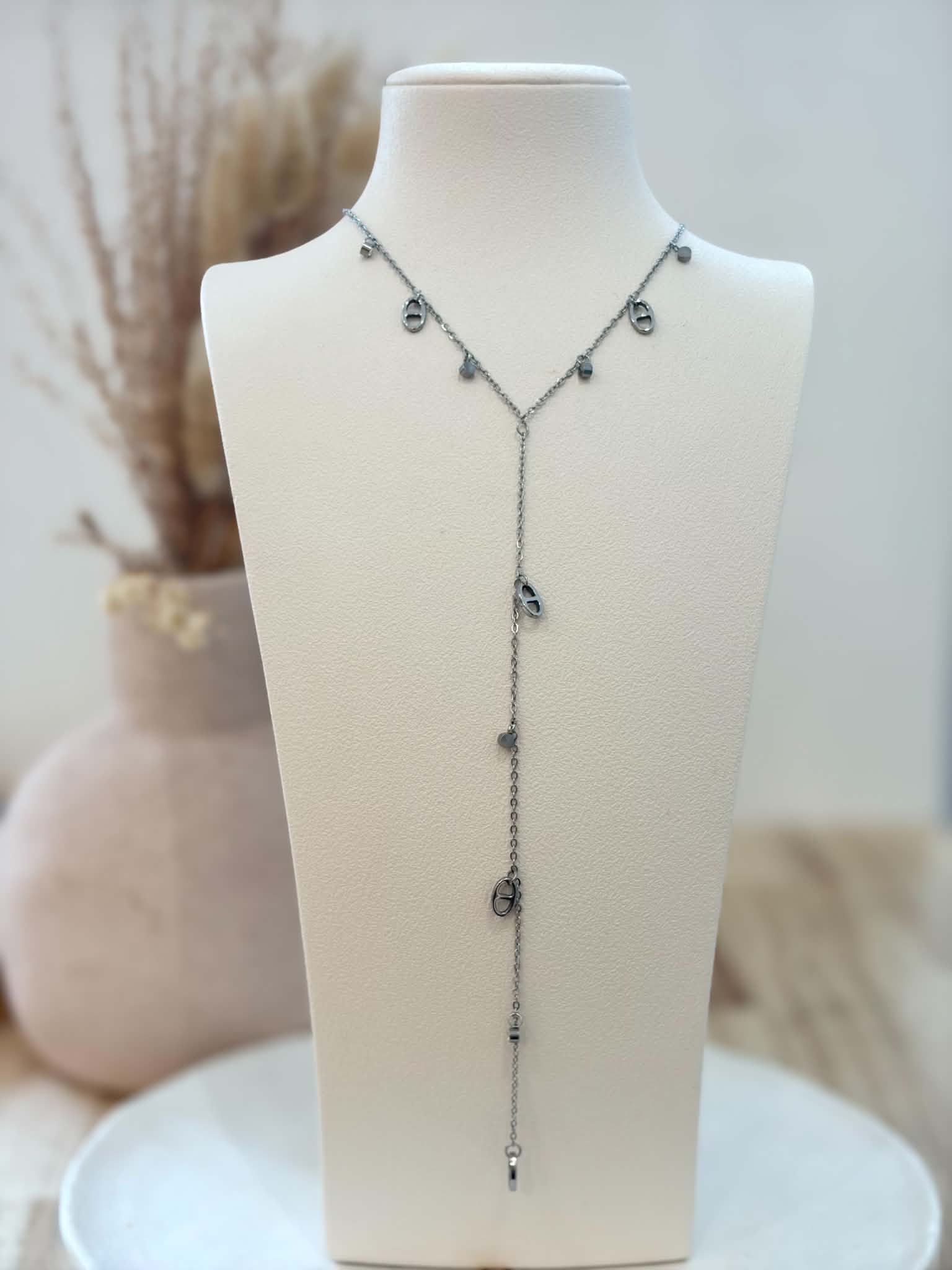 Collier Y best seller Elsa en acier inoxydable