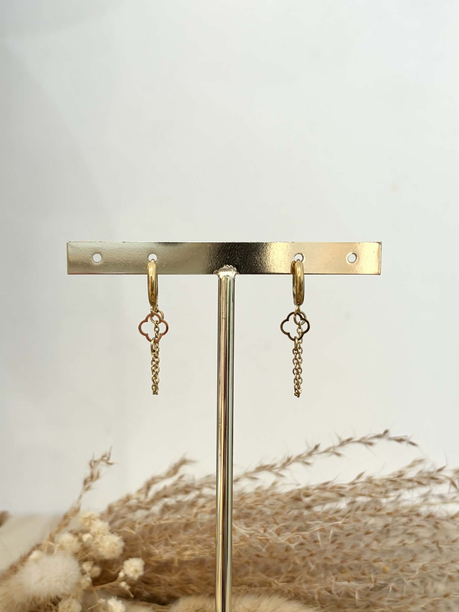 Boucles d'oreilles breloques Ophélia en acier inoxydable