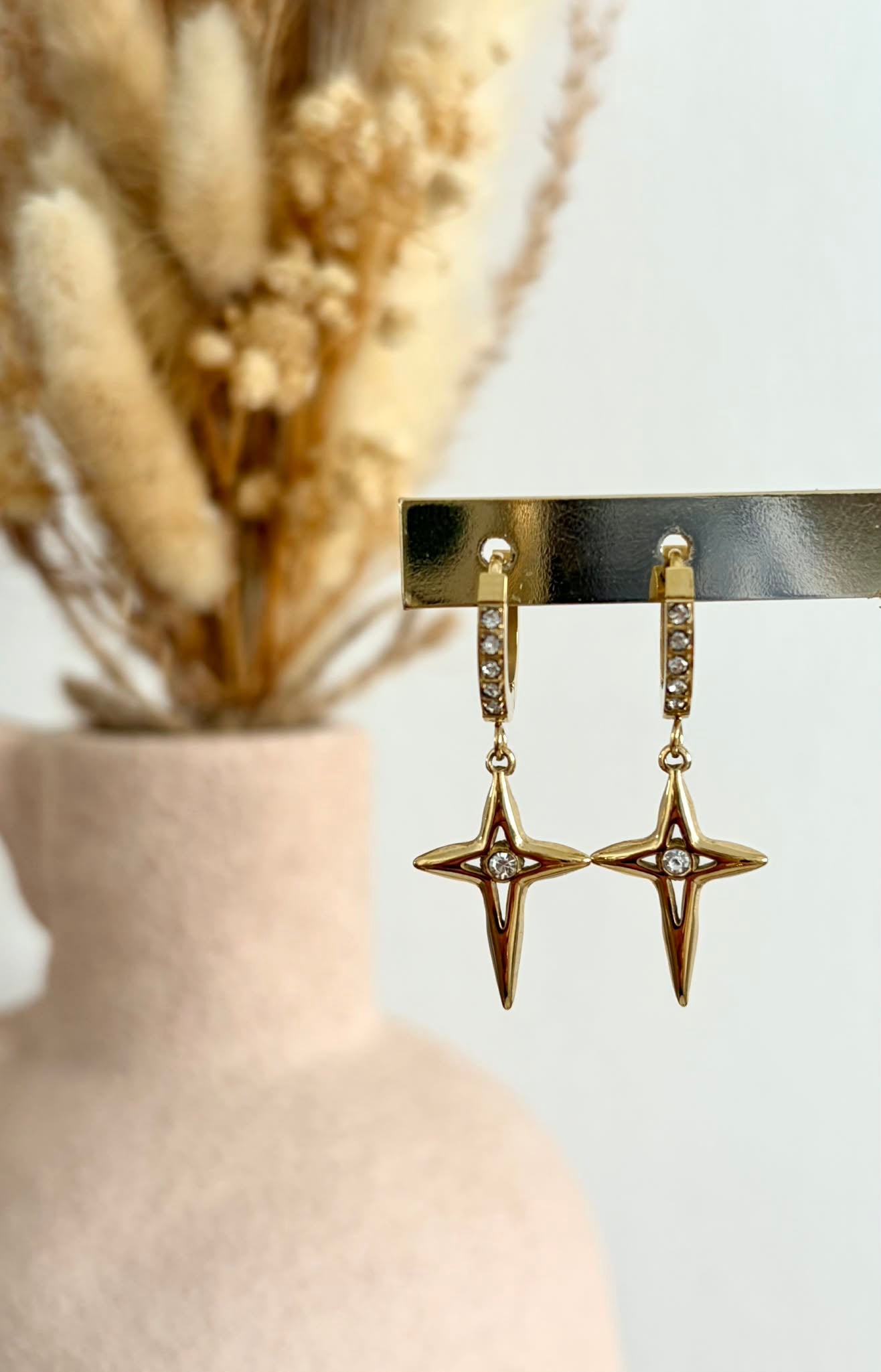 boucles d'oreilles Eya en acier inoxydable