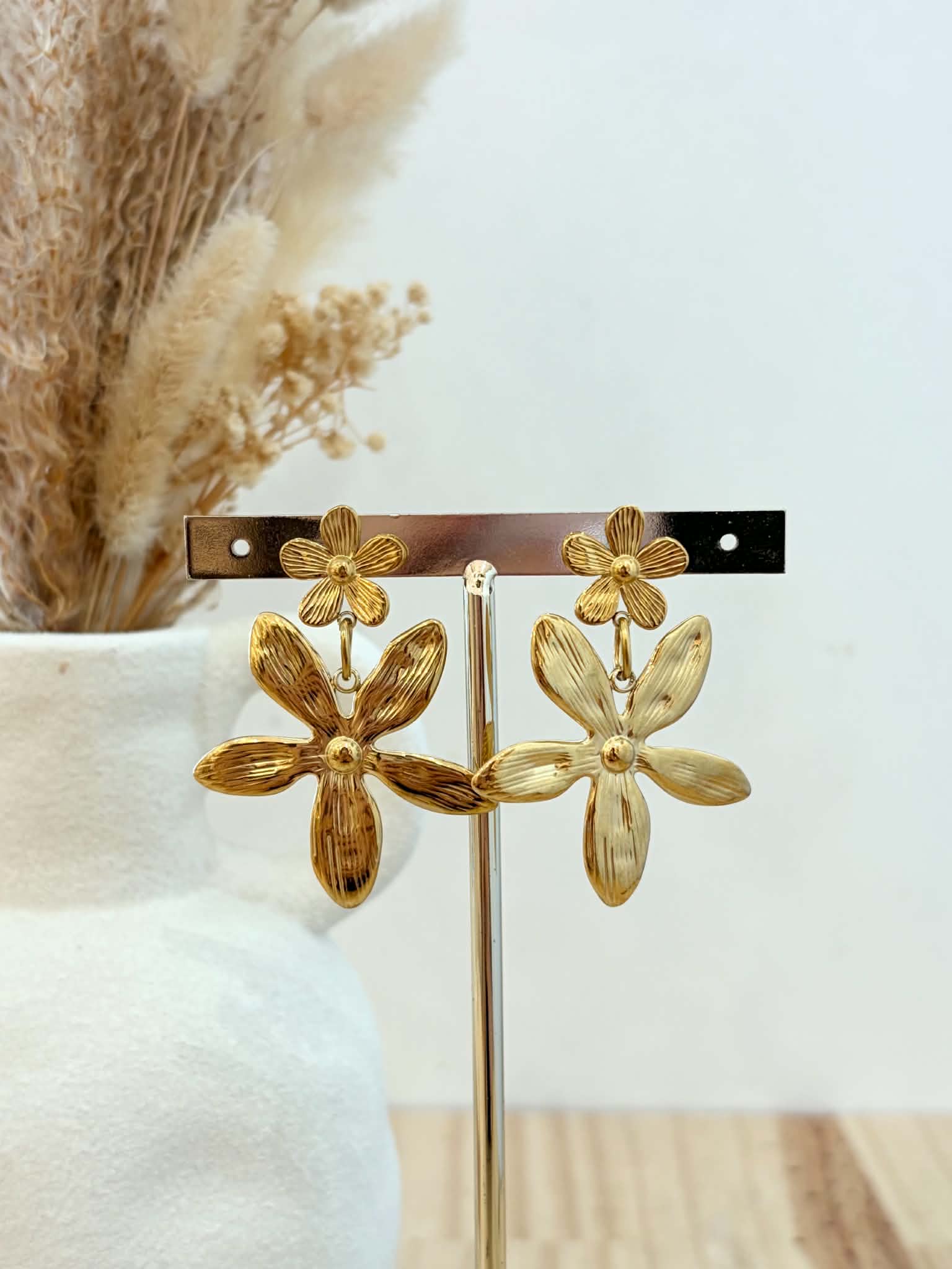 Boucles d'oreilles Lucie en acier inoxydable