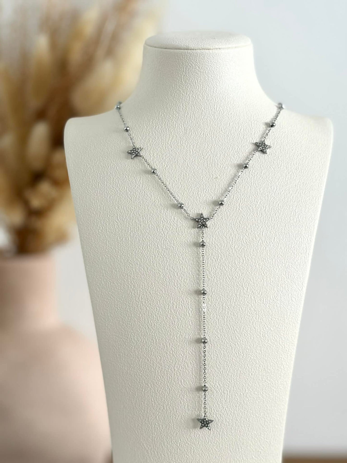 Collier Y Tara en acier inoxydable
