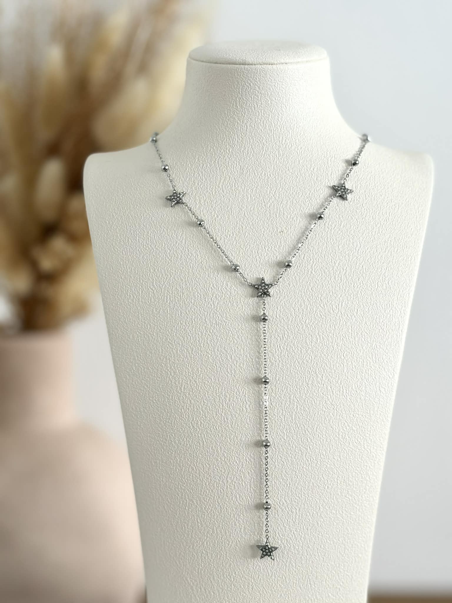 Collier Y Tara en acier inoxydable