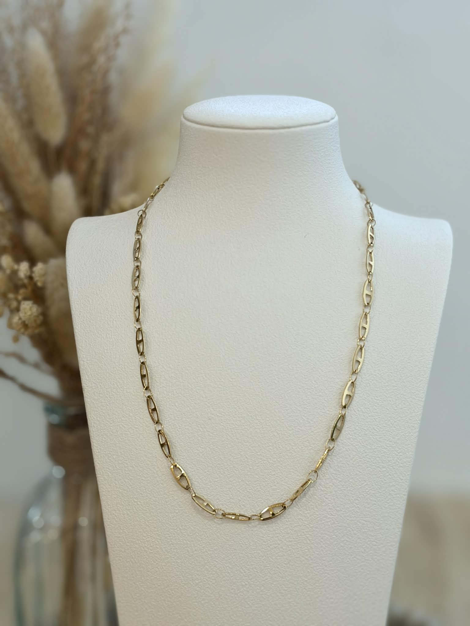 Collier grain de café à charms en acier inoxydable