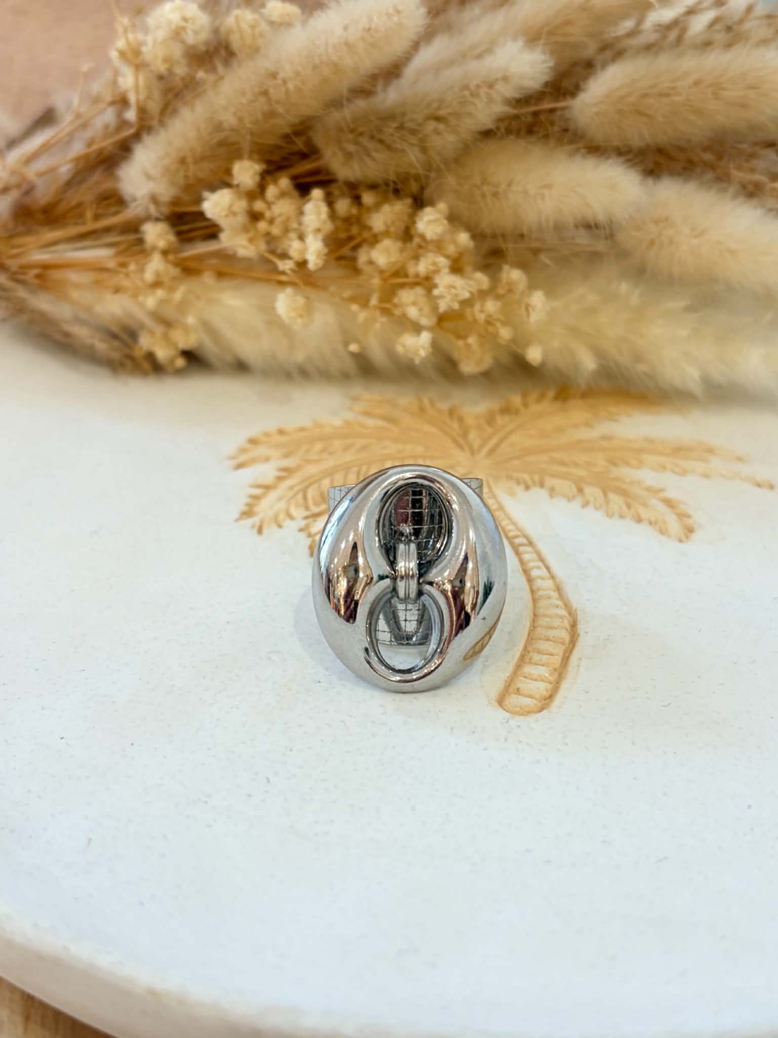Bague Nyméria en acier inoxydable