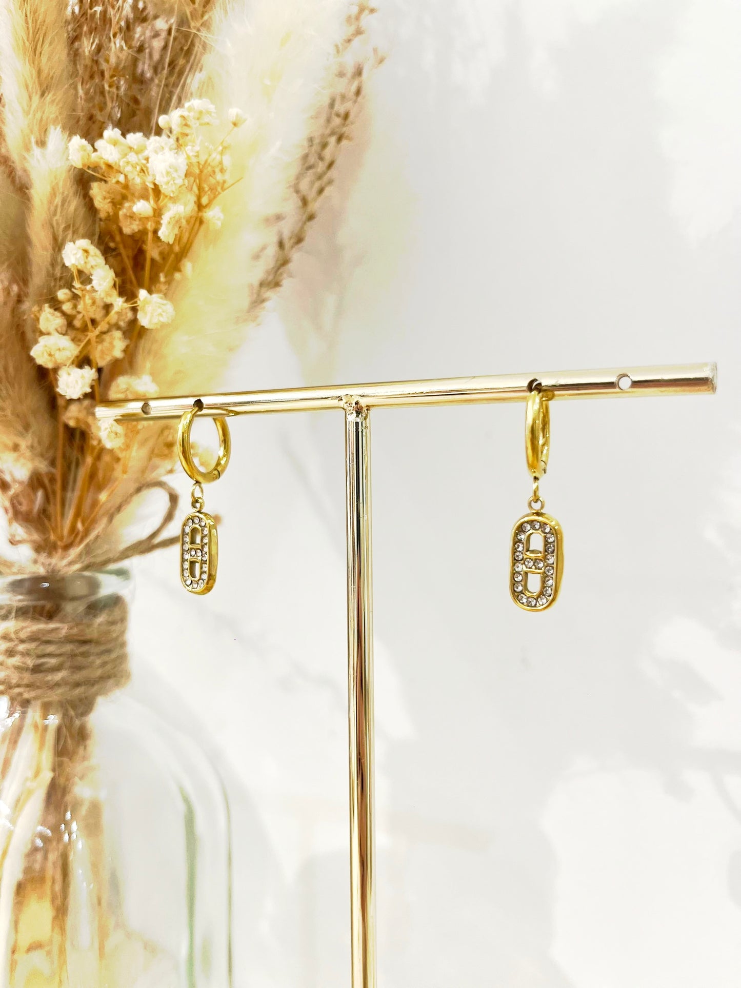 Boucles d’oreilles Emilie en acier inoxydable