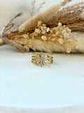 Bague Fleur en acier inoxydable