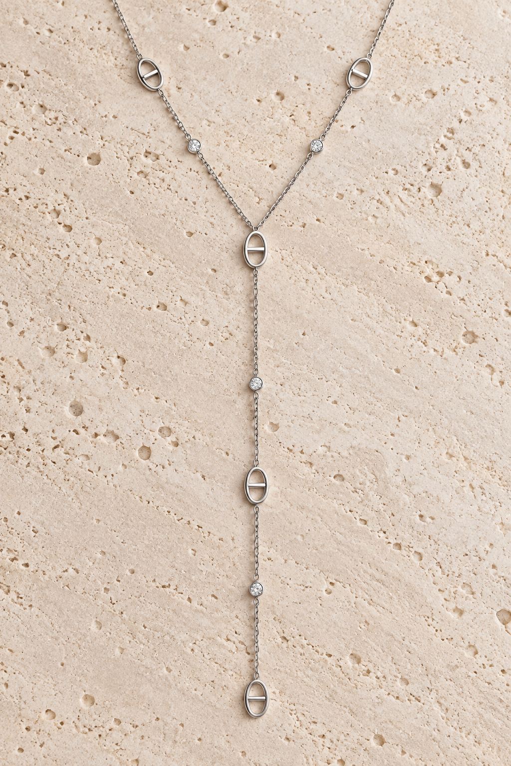 Collier Y Eva en acier inoxydable
