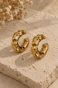Boucles d'oreilles Alma en acier inoxydable