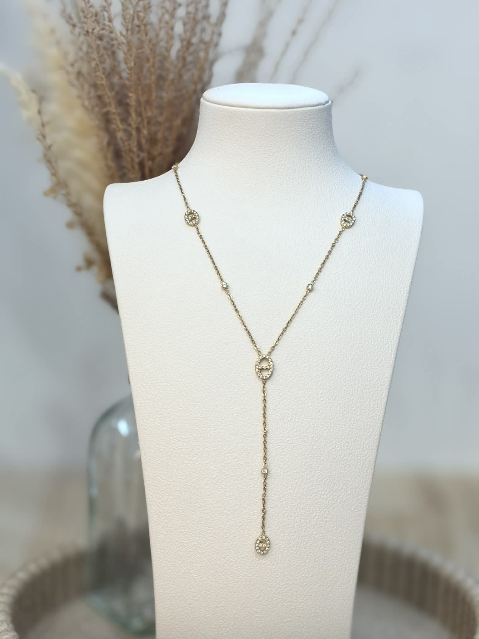 Collier Y Maeva en acier inoxydable