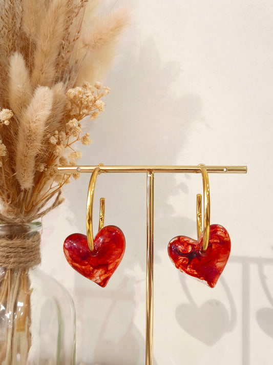Boucles d'oreilles Eryne en acier