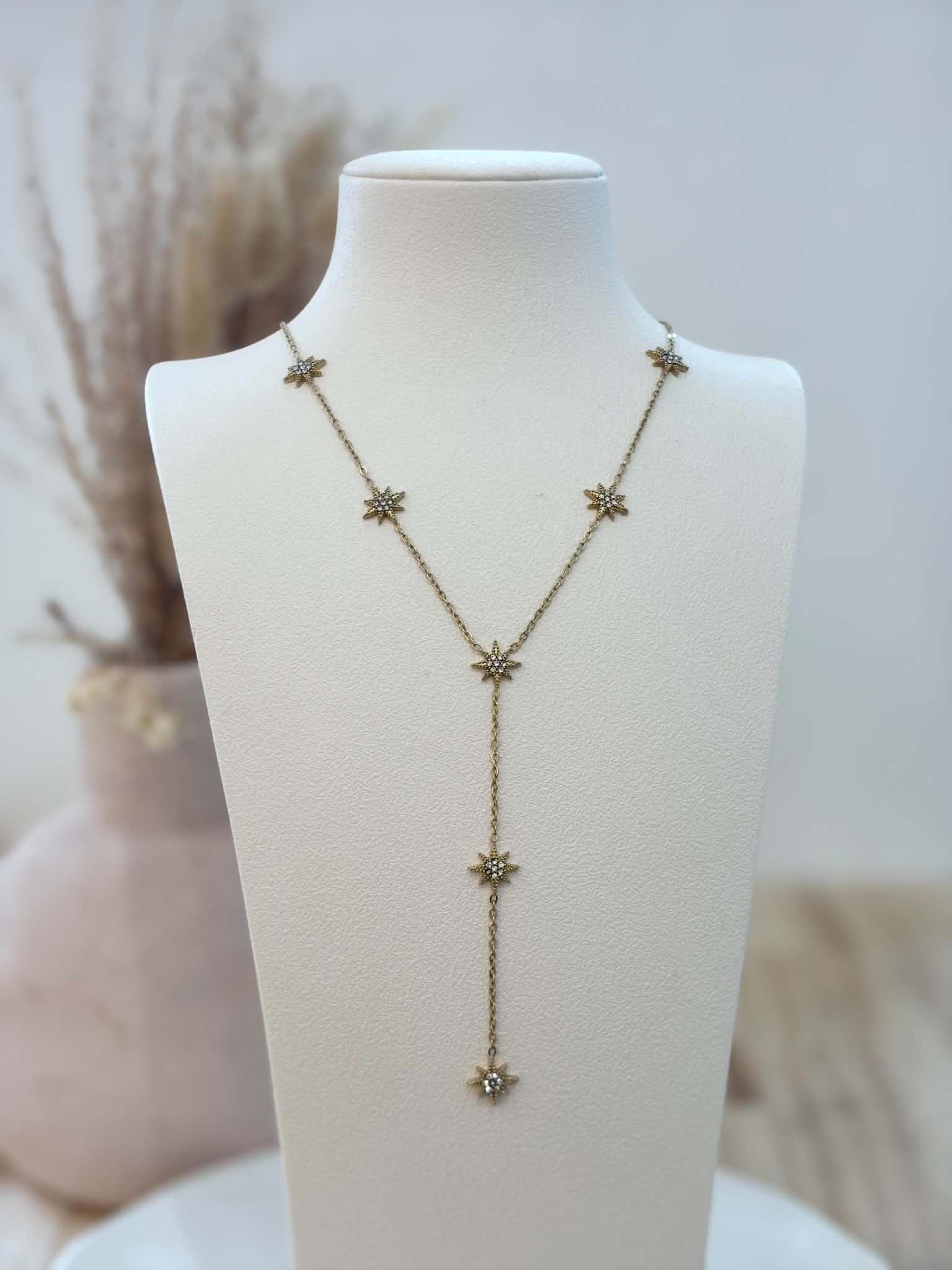 Collier Y best seller Florine en acier inoxydable