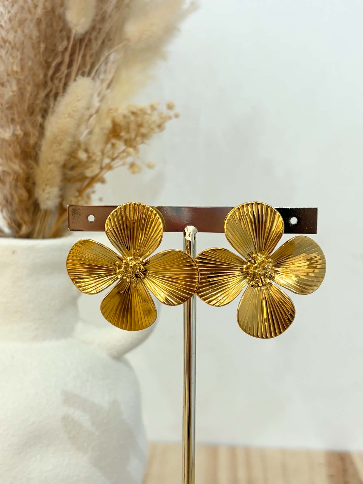 Boucles d'oreilles Isée en acier inoxydable