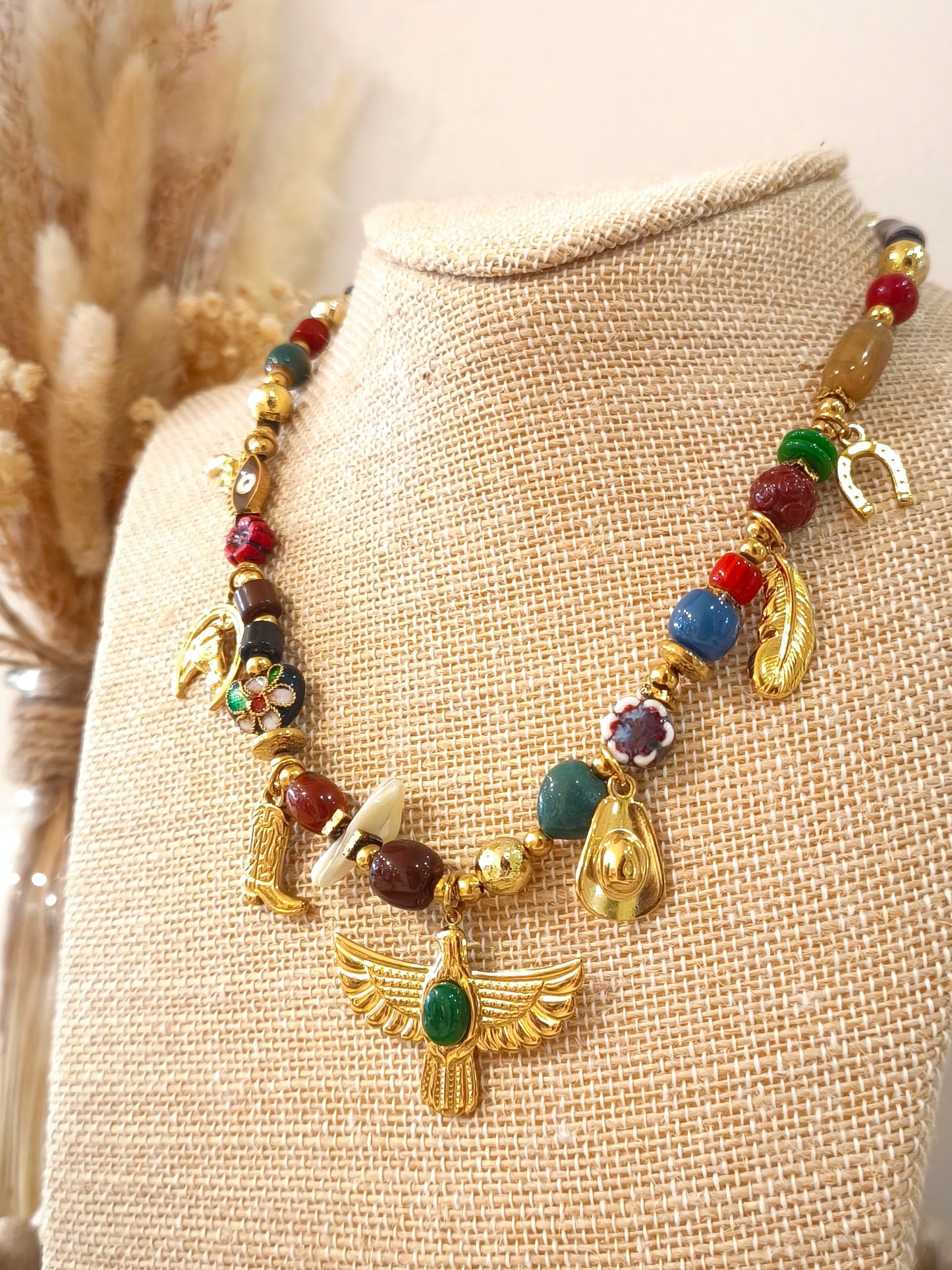Collier Cowgirl en acier inoxydable