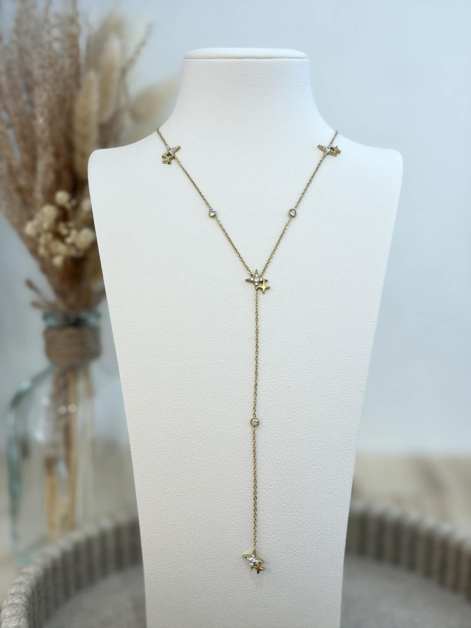 Collier Y Albane en acier inoxydable