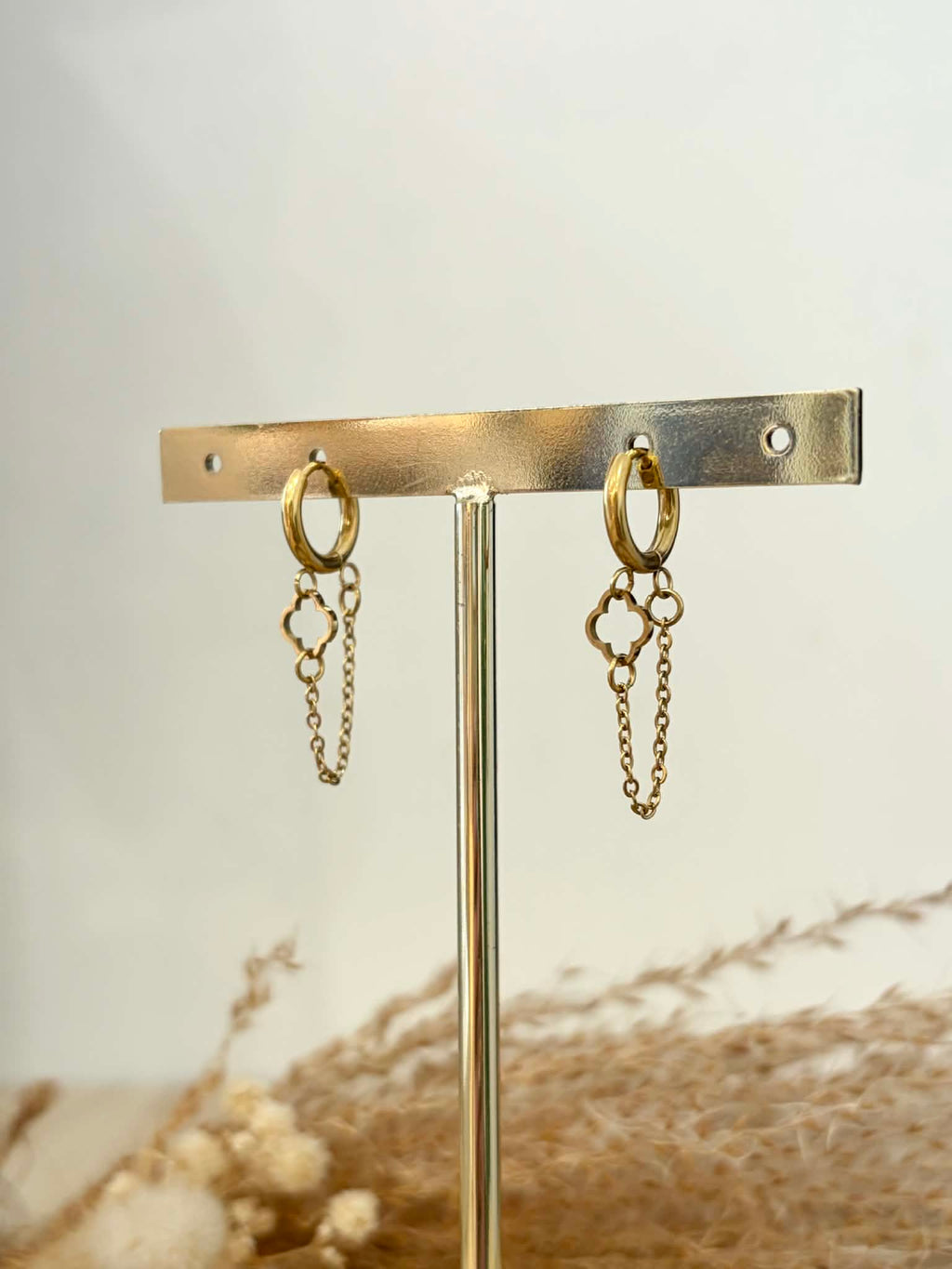 Boucles d'oreilles breloques Ophélia en acier inoxydable