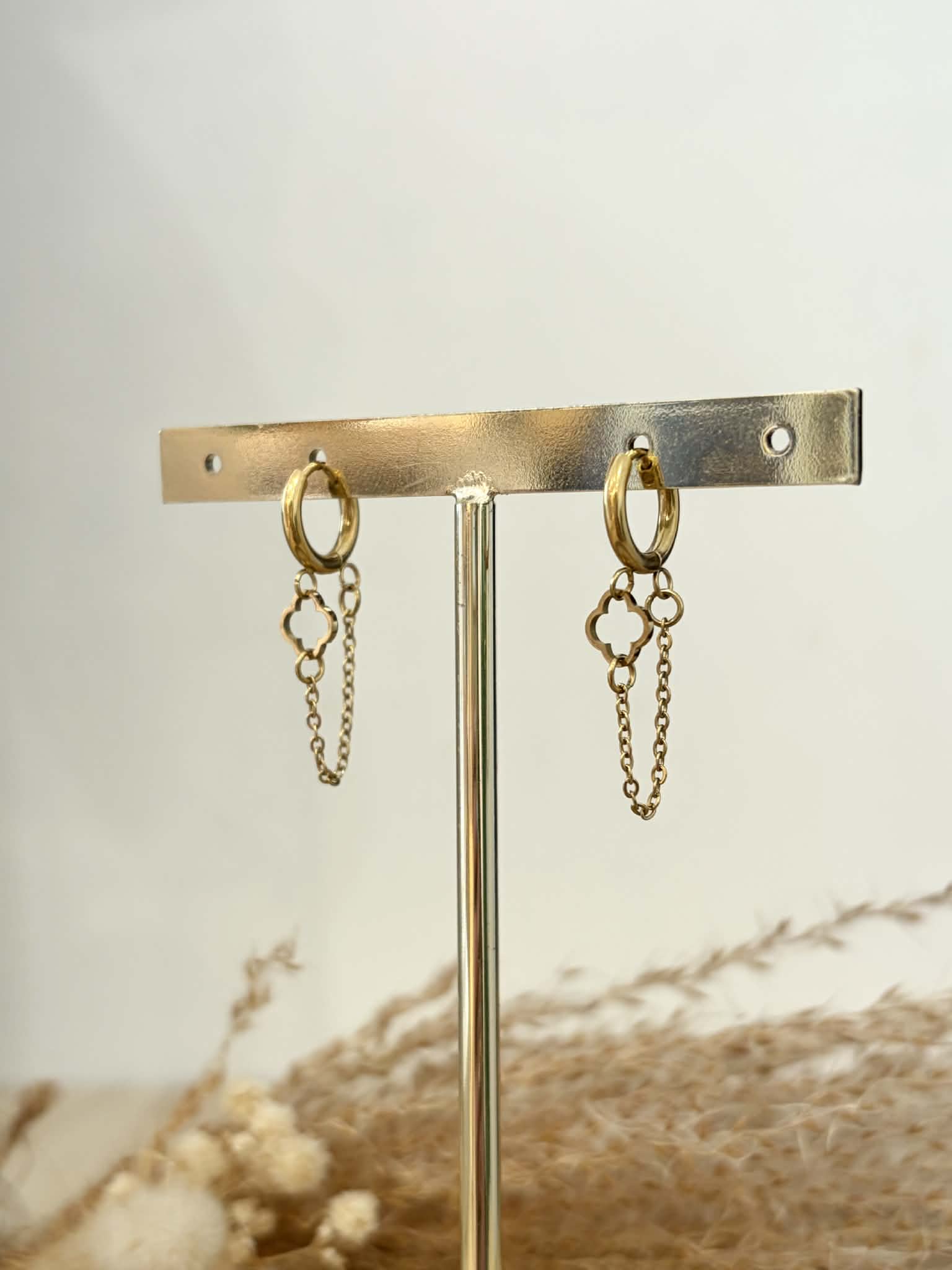 Boucles d'oreilles breloques Ophélia en acier inoxydable