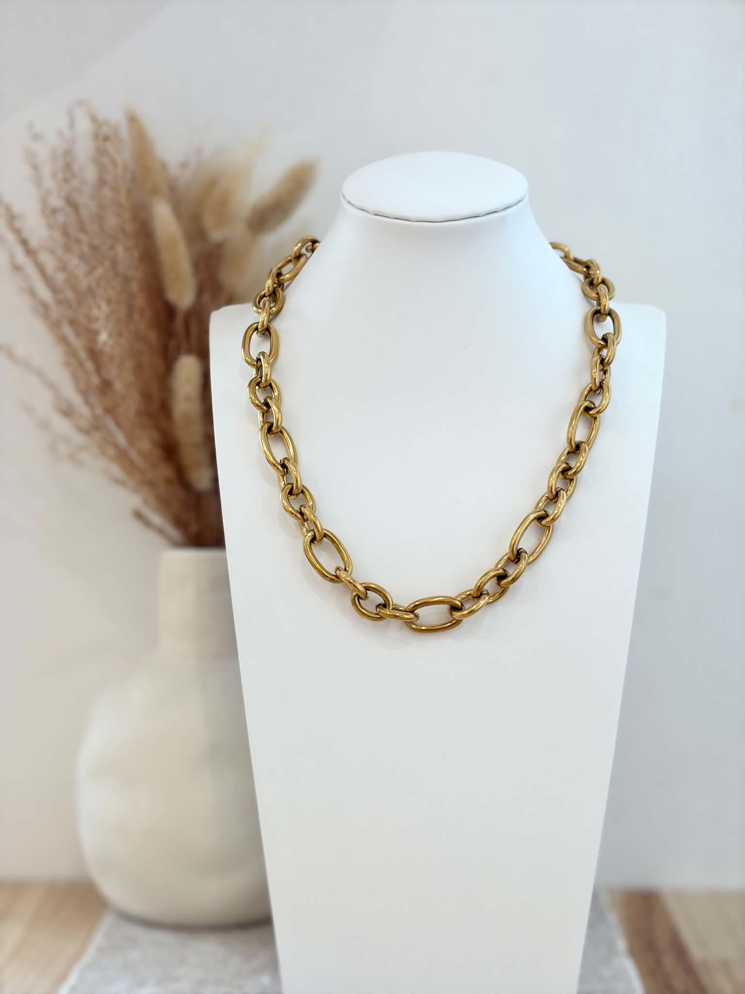 Collier Camelia en acier inoxydable