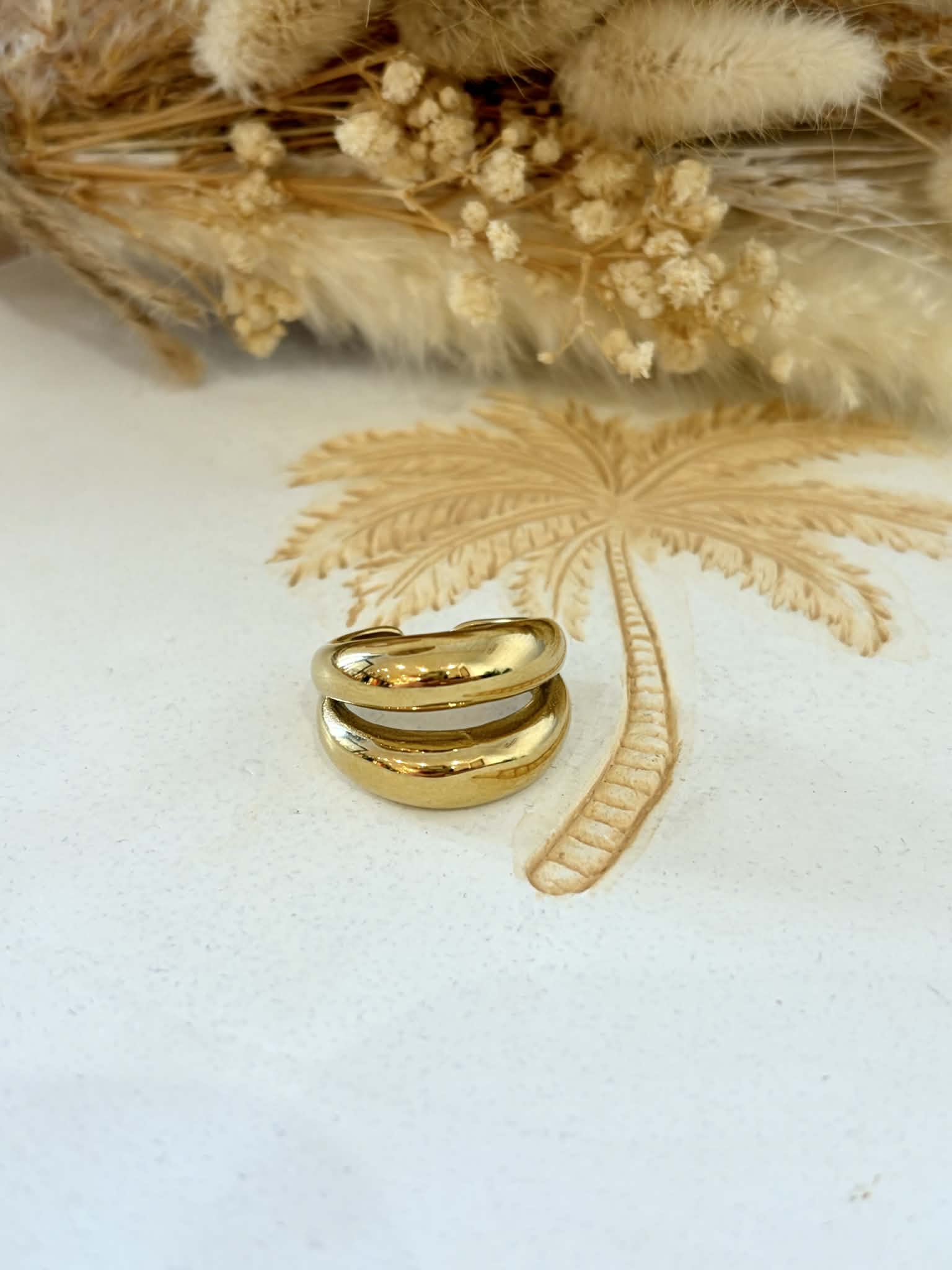 Bague Alvéria en acier inoxydable