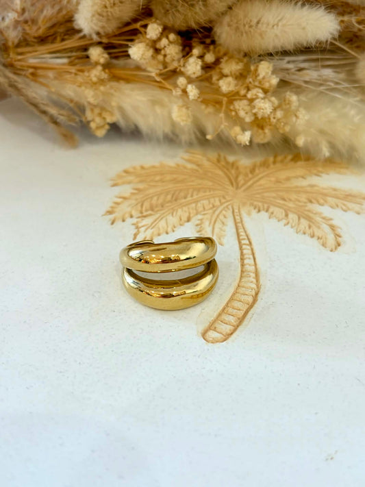 Bague Alvéria en acier inoxydable
