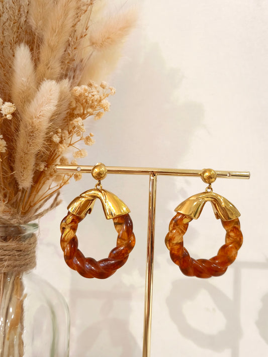 Boucles d’oreilles Capucine en acier inoxydable