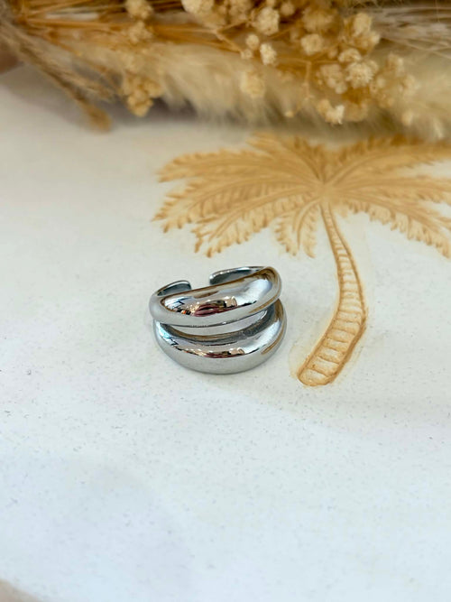 Bague Alvéria en acier inoxydable