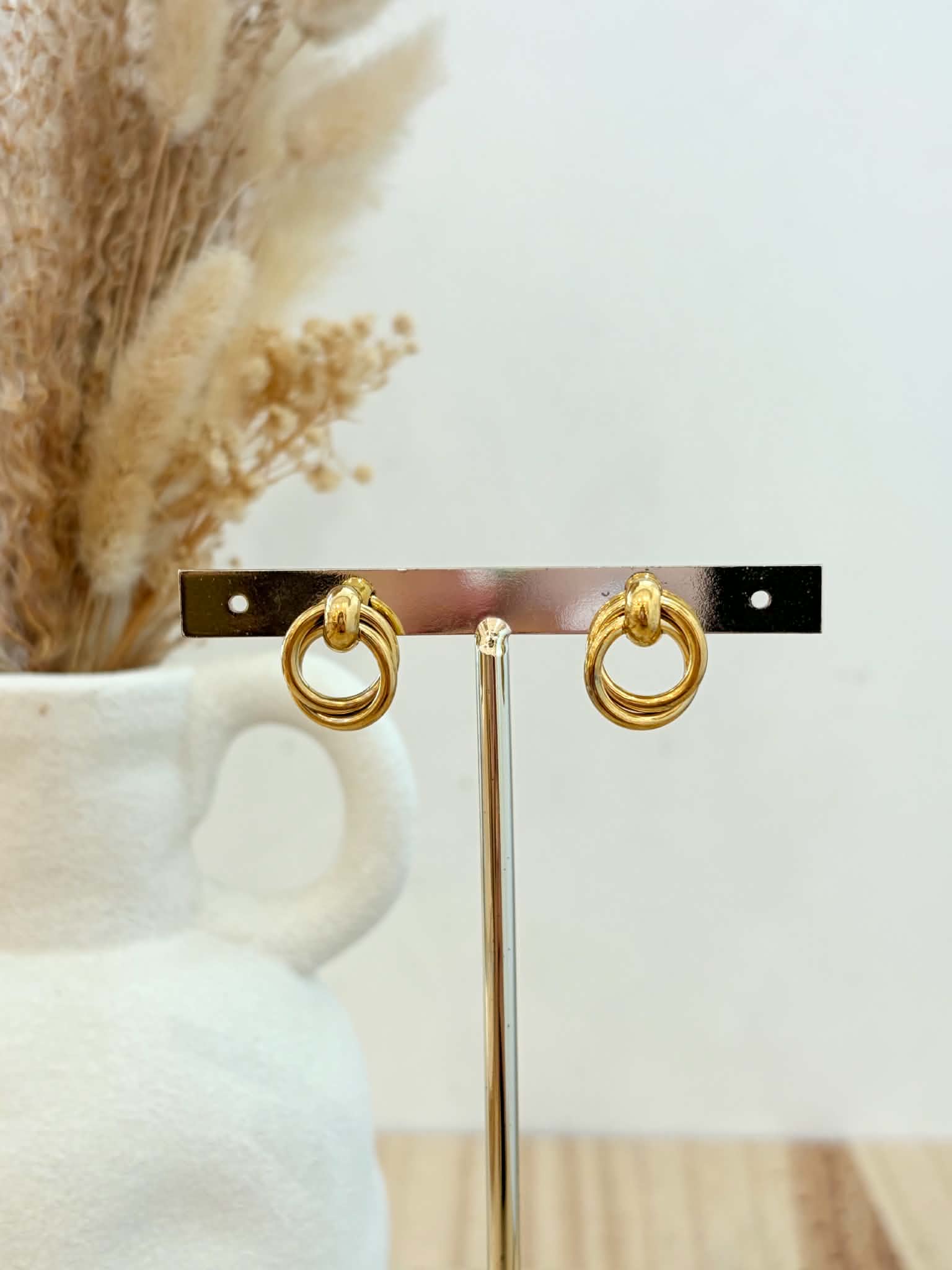 Boucles d'oreilles Caroline en acier inoxydable