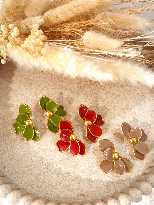 Boucles d’oreilles Constance en acier inoxydable