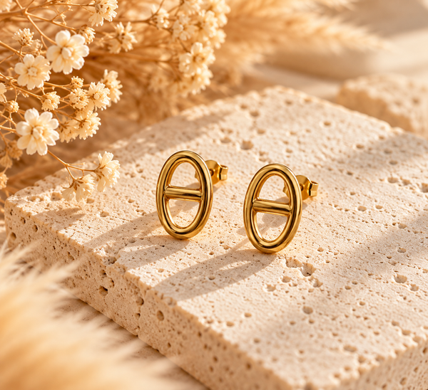 Boucles d'oreilles Eva en acier inoxydable
