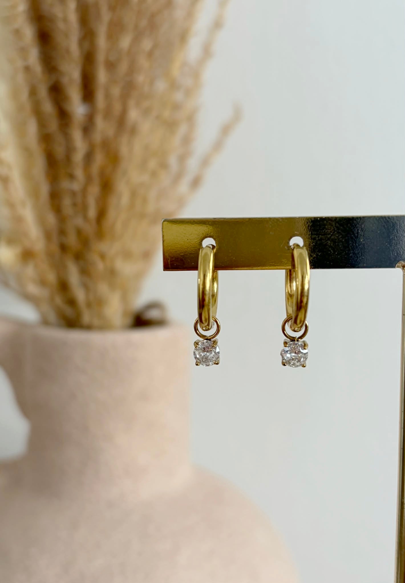 Boucles d’oreilles breloques Clémentine en acier inoxydable
