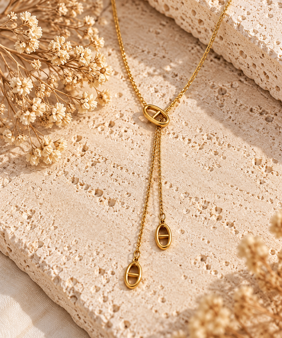 Collier Y Céline en acier inoxydable