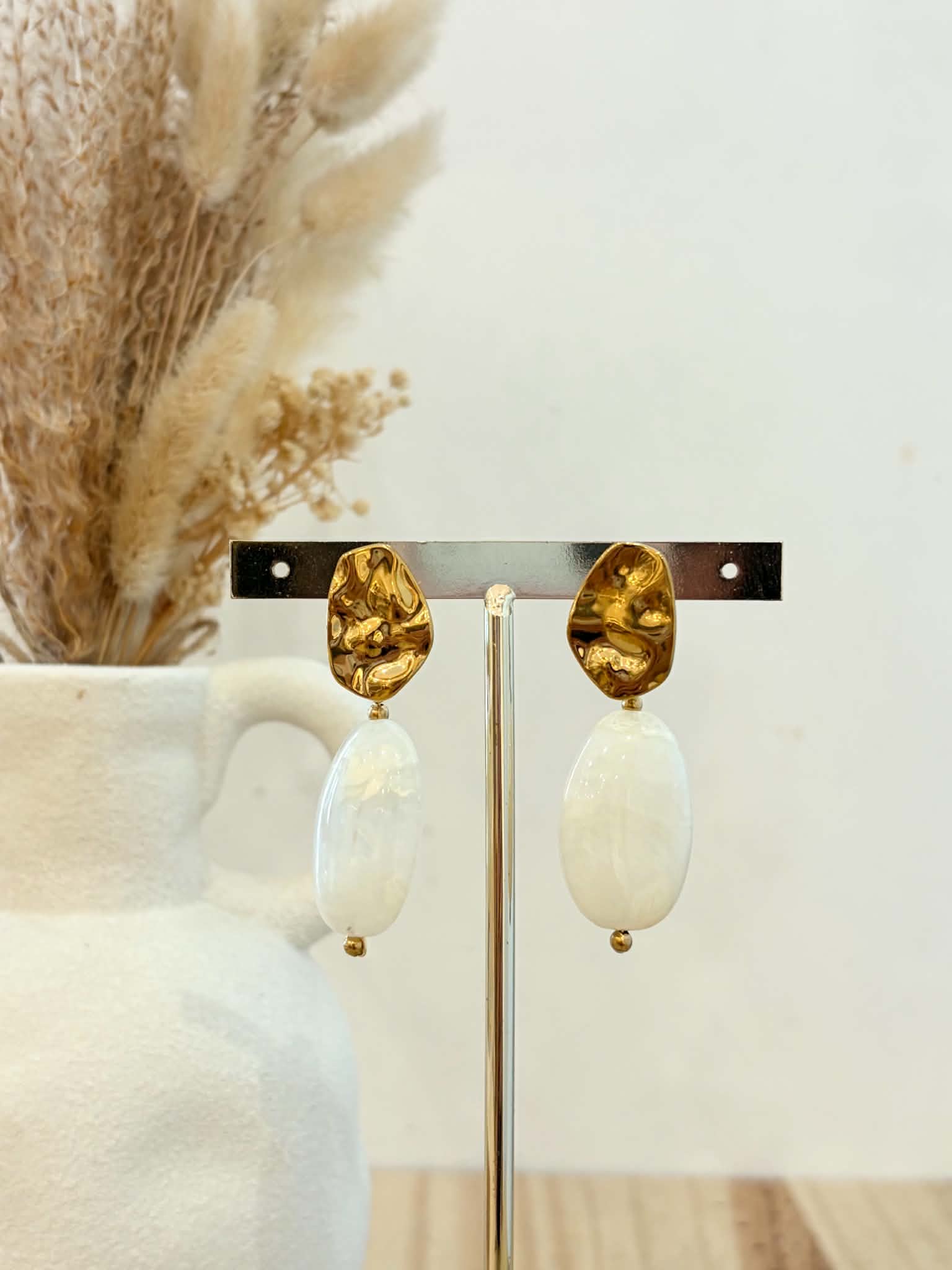Boucles d'oreilles Mathilde en acier inoxydable