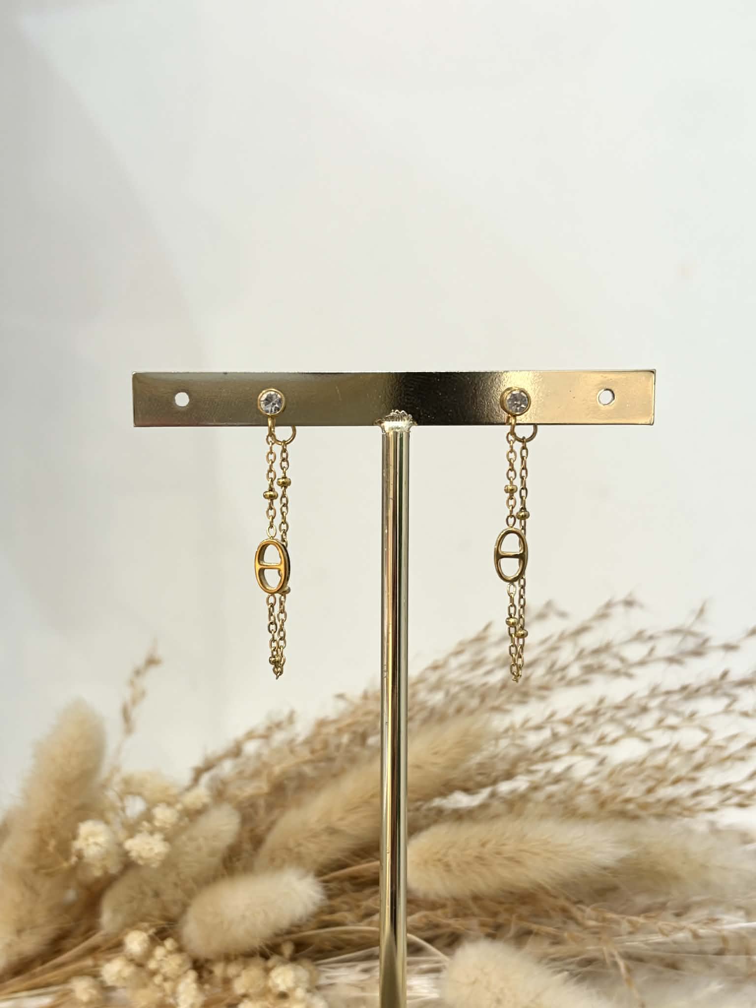Boucles d'oreilles June en acier inoxydable