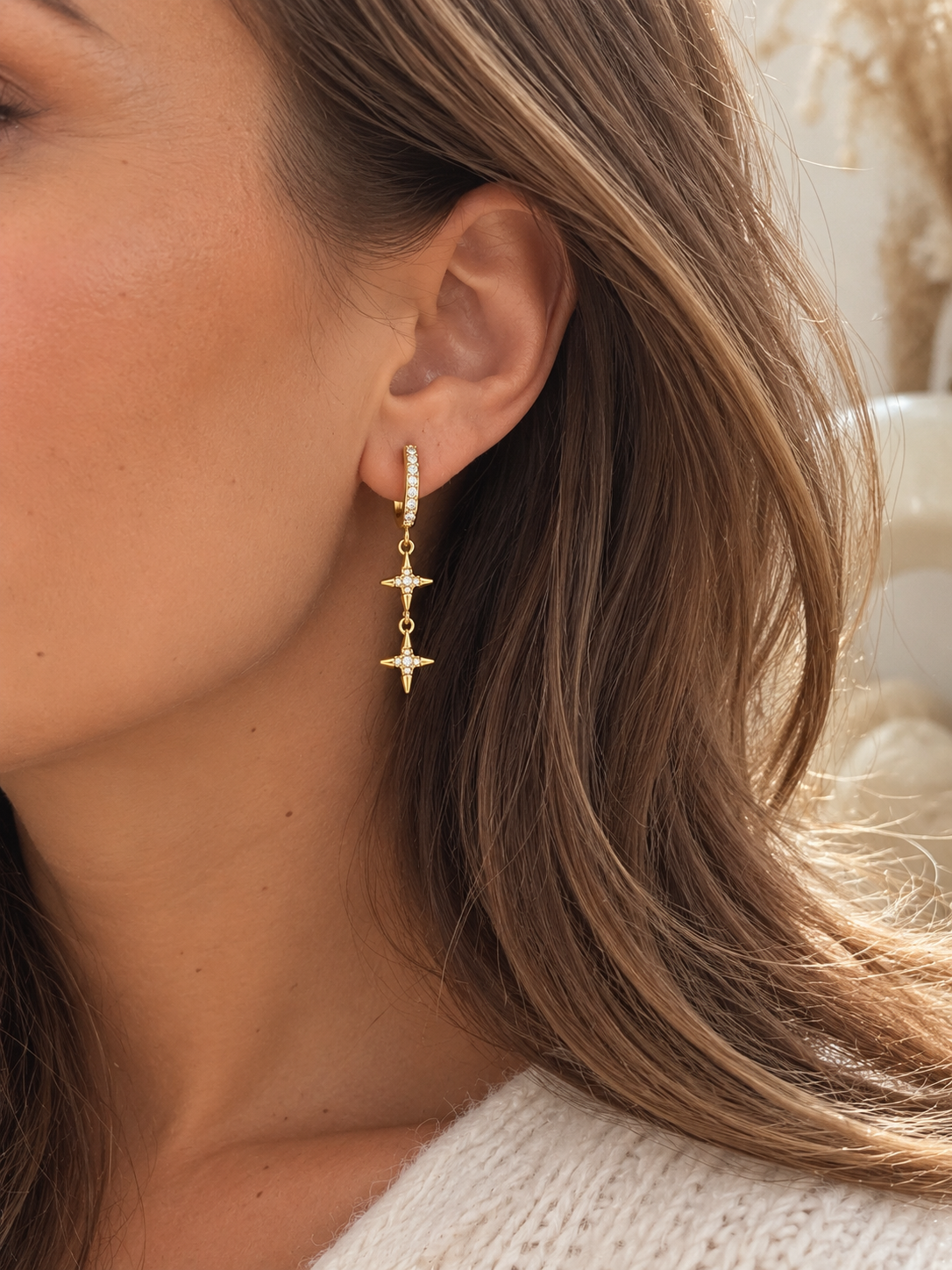 Boucles d'oreilles Florence en acier inoxydable