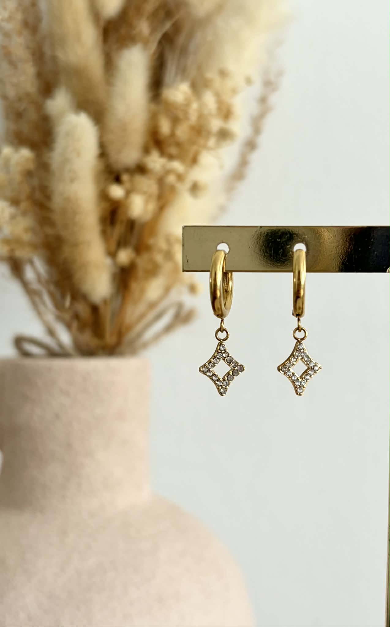 Boucles d'oreilles Inaya en acier inoxydable