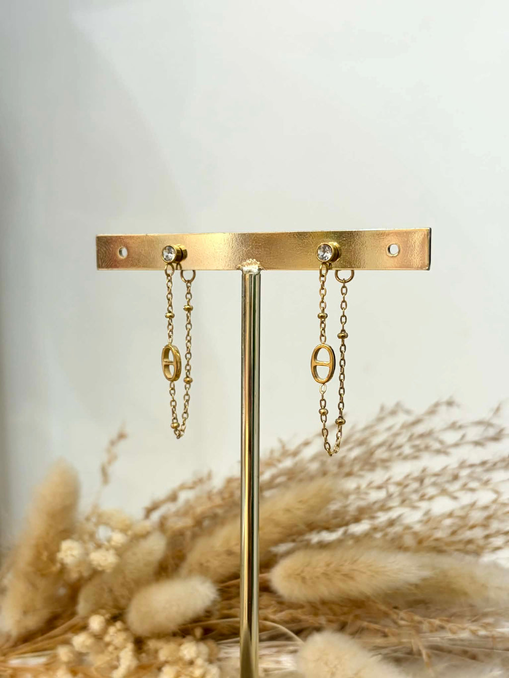Boucles d'oreilles June en acier inoxydable