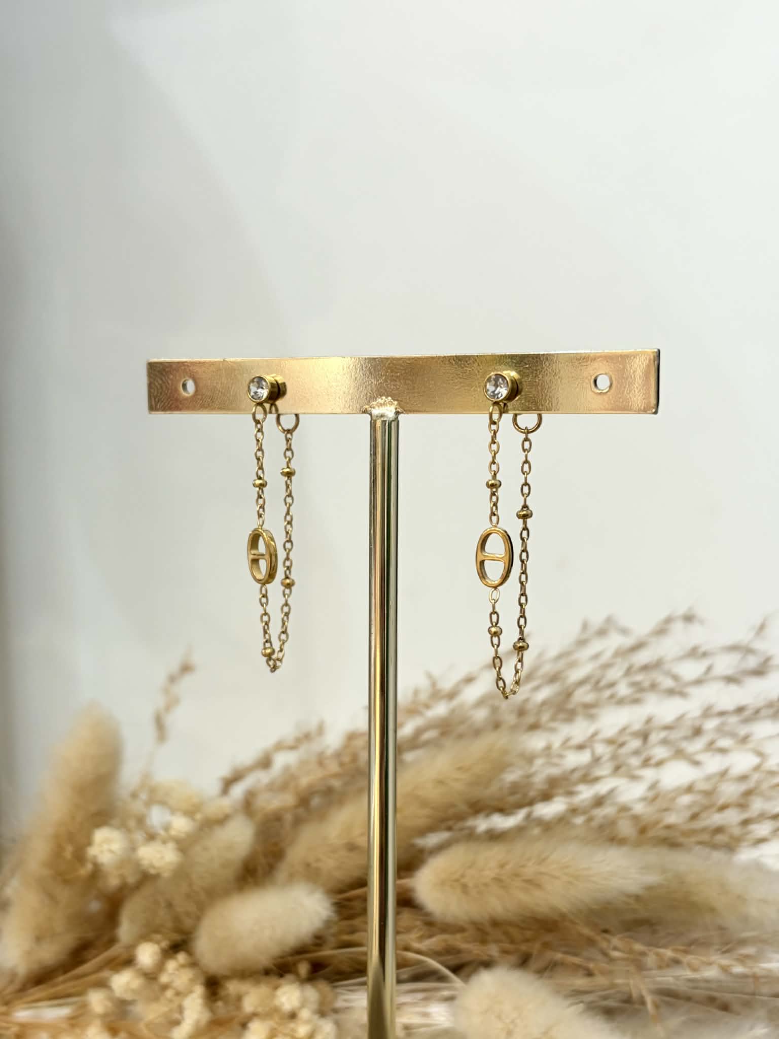 Boucles d'oreilles June en acier inoxydable