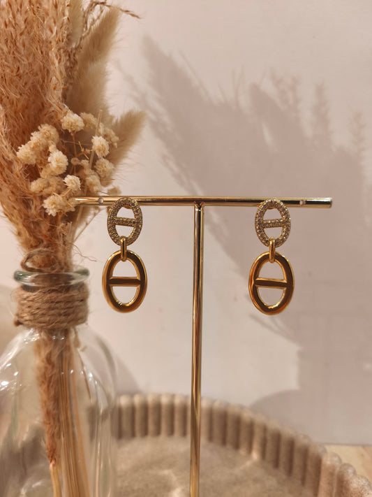 Boucles d’oreilles en acier inoxydable Astraéa