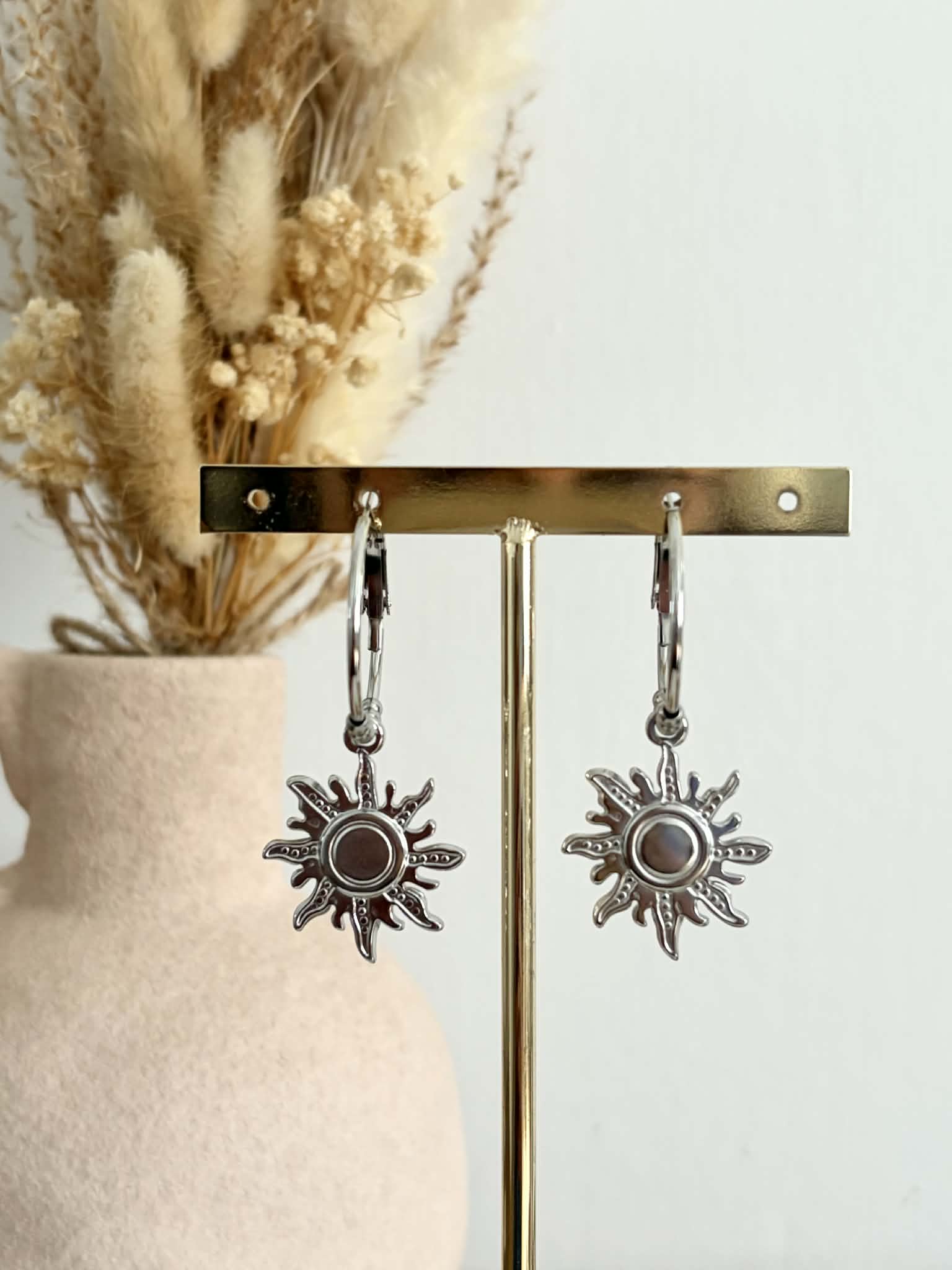 Boucles d'oreilles Soléna en acier inoxydable