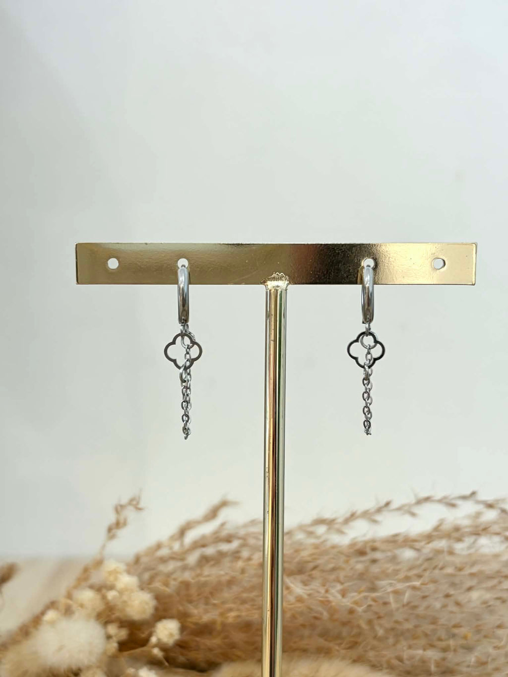 Boucles d'oreilles breloques Ophélia en acier inoxydable