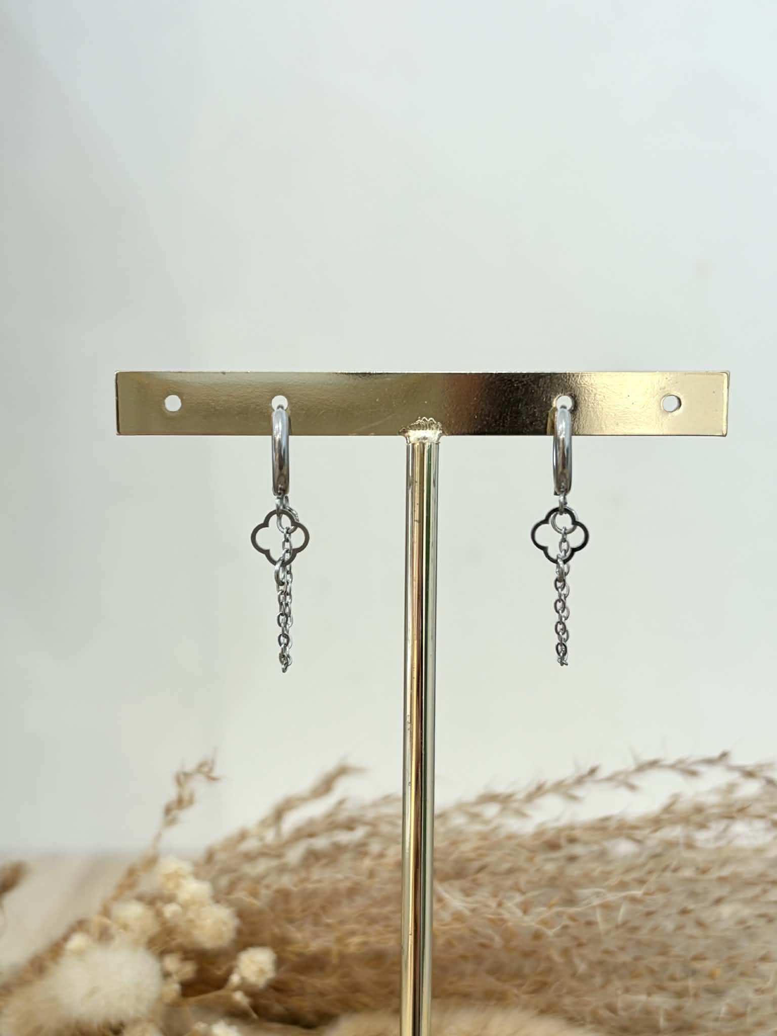 Boucles d'oreilles breloques Ophélia en acier inoxydable