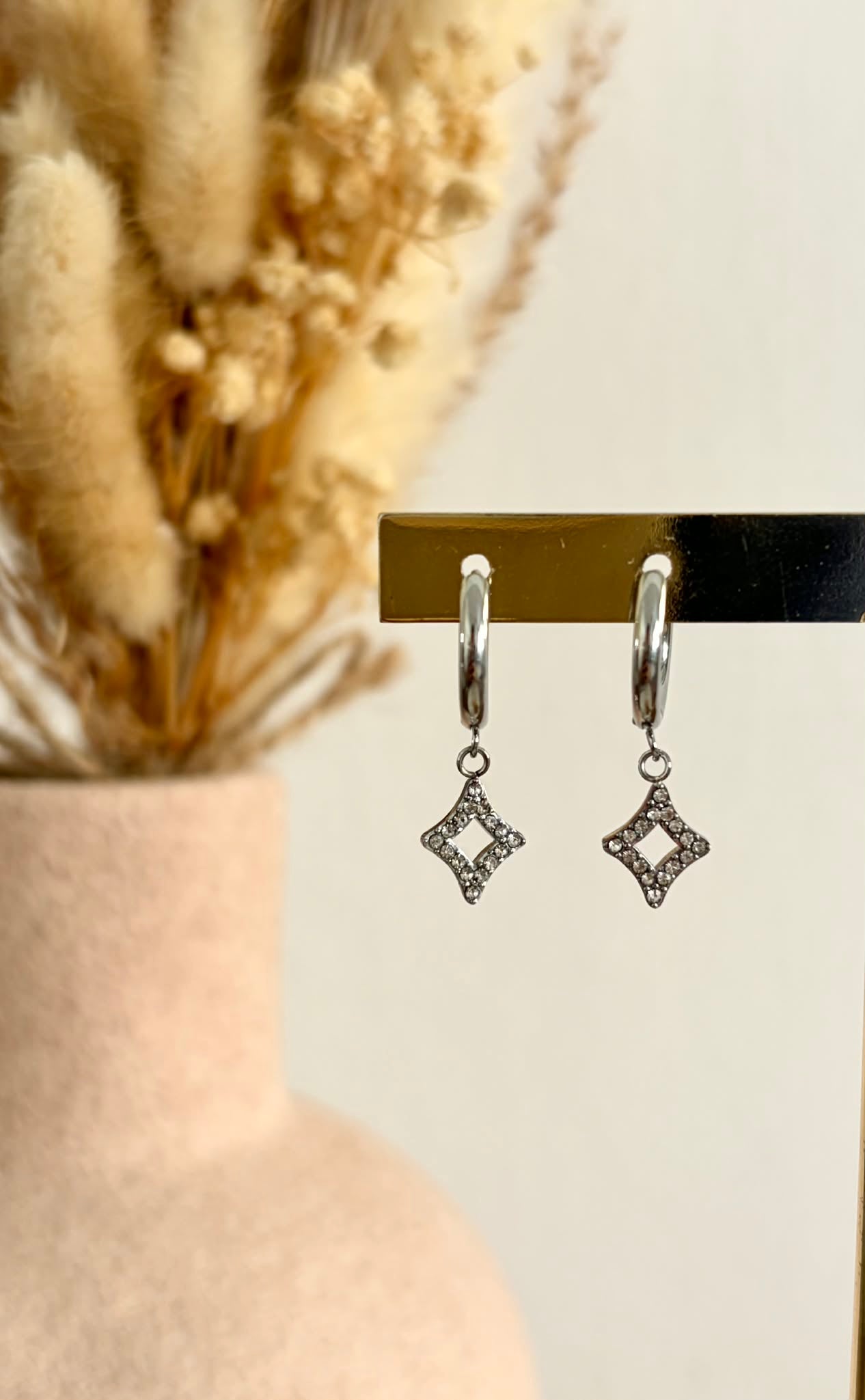 Boucles d'oreilles Inaya en acier inoxydable